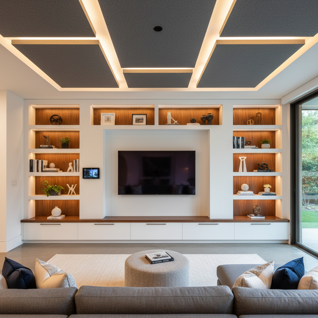 Family Room Entertainment Centers - Tell Projects Bellaire TX