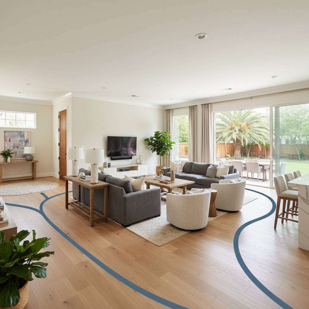 Furniture & Traffic Flow Planning - Tell Projects Bellaire TX
